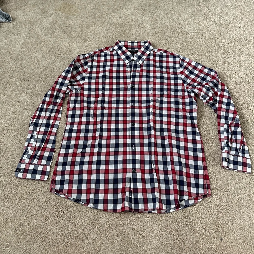 Classic Red and Blue Checkered Men's Shirt